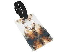 WZYCWB Little Deer Forest Pattern Luggage Tags - Airplane Travel Accessories, Backpack and Luggage Tags