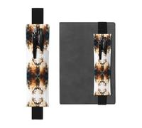 WZYCWB Little Deer Forest Printed Large-Capacity PVC Pen Holder + Creative Diary Pen Bag Set with Elastic Band Anti-Slip Design