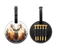 WZYCWB Little Deer Forest Special Printed Golf tee Storage Bag - Portable Hanging Buckle Design