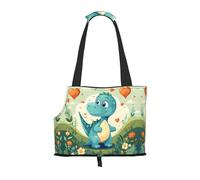 WZYCWB Little Dinosaur in Green Grass Lightweight travel bag for cats & breathable small dog shoulder bag for easy portability