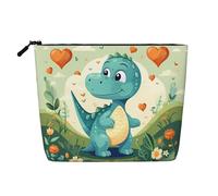 WZYCWB Little Dinosaur in Green Grass Patterned cosmetic bag, travel cosmetic bag, multifunctional storage bag, storage for daily necessities
