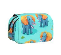 WZYCWB Little Elephant with Big Ears Printing Portable Pencil Case ideal for organizing pens in the office or storing makeup brushes