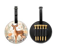 WZYCWB Little Fresh Deer Special Printed Golf tee Storage Bag - Portable Hanging Buckle Design