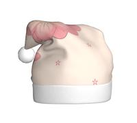WZYCWB Little pink cherry blossoms Adult Christmas hat, unisex, Santa Claus, Christmas, Halloween, holiday party adult plush Christmas hat
