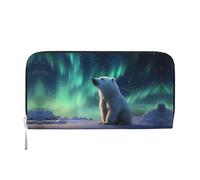 WZYCWB Little Polar Bear Printed zippered wallet perfect for travel, business, and everyday wear. Holds cell phones and cash.