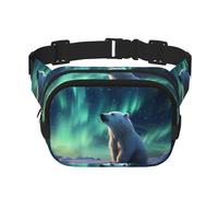 WZYCWB Little Polar Bear Sports Waist Bag, Trendy and Fashionable Crossbody Bag, Lightweight Travel Small Bag