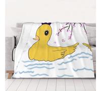 WZYCWB little yellow duck 60"x50" Printed flannel blanket - 30-80 inches. A warm blanket for autumn home use and a portable travel blanket.