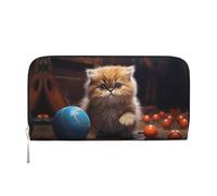 WZYCWB Lively Persian Cat Printed zippered wallet perfect for travel, business, and everyday wear. Holds cell phones and cash.