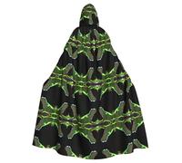WZYCWB Lizard looking up at the sky Printed hooded cape suitable for masquerade, Halloween party cosplay props