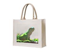 WZYCWB Lizard looking up at the sky Printed three-dimensional canvas tote bag suitable for travel, work, fitness, camping and beach carrying