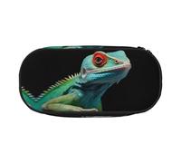 WZYCWB Lizard on a Branch Large Capacity Pencil Bag - Multifunctional Storage Box, Portable and Durable Pencil Bag for Office and School Supplies