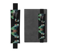 WZYCWB Lizard on a Branch Printed Large-Capacity PVC Pen Holder + Creative Diary Pen Bag Set with Elastic Band Anti-Slip Design