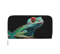 WZYCWB Lizard on a branch Printed zippered wallet perfect for travel, business, and everyday wear. Holds cell phones and cash.