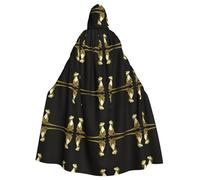 WZYCWB Lizard with its head raised Halloween hooded cape suitable for party carnival role-playing costumes