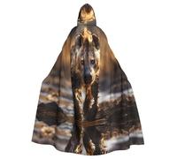 WZYCWB Lone Hyena Patterned ball cape, adult extended wizard robe, masquerade costume, carnival theme party dress