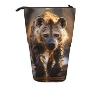 WZYCWB Lone Hyena Retractable Storage Container for Pen Holders, Makeup Brush Holders, or Coin Drawstring Bags.