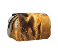 WZYCWB Lonely Hyena Printing Portable Pencil Case ideal for organizing pens in the office or storing makeup brushes