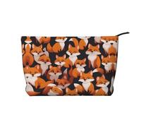 WZYCWB Lots of Cartoon Little Foxes Printed Cosmetic Storage Bag, Perfect for Business Trips and Travel.