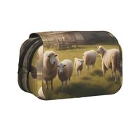 WZYCWB Lots of cute sheep Portable Pencil Case ideal for organizing pens in the office or storing makeup brushes