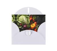 WZYCWB Lots of fresh vegetables Pearl Paper Holiday Cards, Cards for All Occasions, Christmas, Thank You, Wedding, Birthday, Valentine's Day Cards