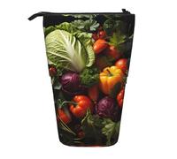 WZYCWB Lots of Fresh Vegetables Retractable Storage Container for Pen Holders, Makeup Brush Holders, or Coin Drawstring Bags.