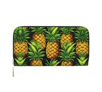 WZYCWB Lots of pineapple Printed zippered wallet perfect for travel, business, and everyday wear. Holds cell phones and cash.