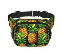 WZYCWB Lots of Pineapple Sports Waist Bag, Trendy and Fashionable Crossbody Bag, Lightweight Travel Small Bag