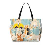 WZYCWB Lots of rabbits Beach bag large travel bag gym swimming pool zipper storage bag