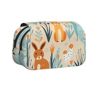 WZYCWB Lots of rabbits Printing Portable Pencil Case ideal for organizing pens in the office or storing makeup brushes