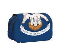 WZYCWB Louisiana State Flag Portable Pencil Case ideal for organizing pens in the office or storing makeup brushes