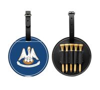 WZYCWB Louisiana State Flag Special Printed Golf tee Storage Bag - Portable Hanging Buckle Design