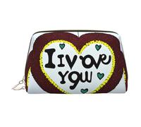 WZYCWB Love Confessions Patterned Leather Cosmetic Bag - Perfect for Carry-On or Home Organization