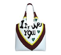 WZYCWB Love confessions Printed single-shoulder canvas bag, fashionable daily canvas bag, suitable for daily travel and shopping