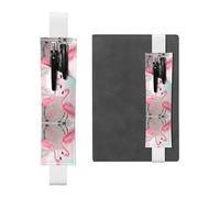 WZYCWB Love Flamingo Adjustable Journal Bookmark, Leather Pen Holder Bookmark, Perfect for Back to School Christmas Gift Bookmark Leather Pen Holder,