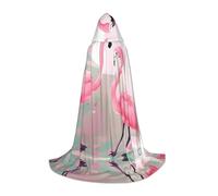 WZYCWB Love Flamingo L Patterned Hooded Cape Cosplay Costume - Holiday Party Costume Props
