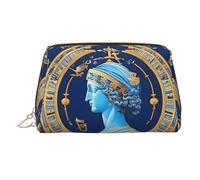 WZYCWB Love Goddess Patterned Leather Cosmetic Bag - Perfect for Carry-On or Home Organization