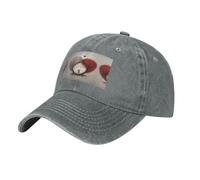 WZYCWB Love Tree for Couples Gray Print Denim Baseball Cap, Adjustable, Suitable for Travel and Everyday Casual wear.