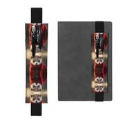 WZYCWB Lovely Ferret Printed Large-Capacity PVC Pen Holder + Creative Diary Pen Bag Set with Elastic Band Anti-Slip Design