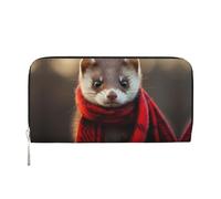 WZYCWB Lovely ferret Printed zippered wallet perfect for travel, business, and everyday wear. Holds cell phones and cash.