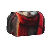 WZYCWB Lovely ferret Printing Portable Pencil Case ideal for organizing pens in the office or storing makeup brushes