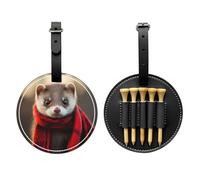 WZYCWB Lovely Ferret Special Printed Golf tee Storage Bag - Portable Hanging Buckle Design