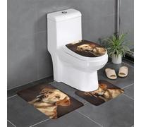 WZYCWB Lovely Labrador Bathroom non-slip mat set bedroom floor mat bathtub home decoration plush rug