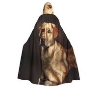 WZYCWB Lovely Labrador Patterned ball cape, adult extended wizard robe, masquerade costume, carnival theme party dress
