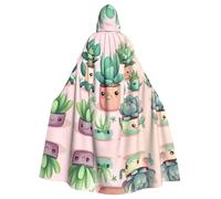 WZYCWB Lovely succulent plants Patterned Hooded Cape - Ideal Costume for Carnival/Festival Party Cosplay