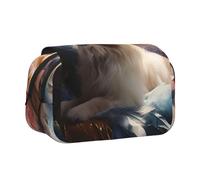 WZYCWB Lying pet dog Printing Portable Pencil Case ideal for organizing pens in the office or storing makeup brushes