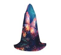 WZYCWB Magic Butterfly M Printed youth hooded cloak perfect for wizards and role-play costumes (S-L)