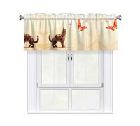 WZYCWB Magic Cat Printed Curtain Valance, 54 inches Wide Ã- 18 inches high, Suitable for Door and Window partitions