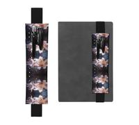 WZYCWB Magic Heavy Lilies Printed Large-Capacity PVC Pen Holder + Creative Diary Pen Bag Set with Elastic Band Anti-Slip Design