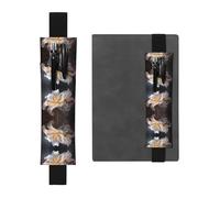 WZYCWB Magic Lily Printed Large-Capacity PVC Pen Holder + Creative Diary Pen Bag Set with Elastic Band Anti-Slip Design