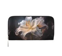 WZYCWB Magic Lily Printed zippered wallet perfect for travel, business, and everyday wear. Holds cell phones and cash.